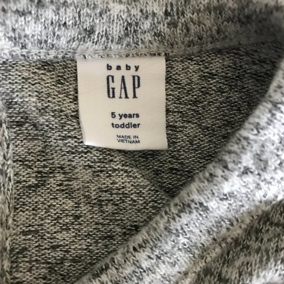 GAP | WORN ONCE! Girls Gray & Floral Print Dress - Picture 6 of 7